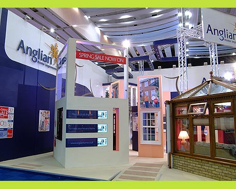 Anglian Windows exhibition stand, ideal home show, london